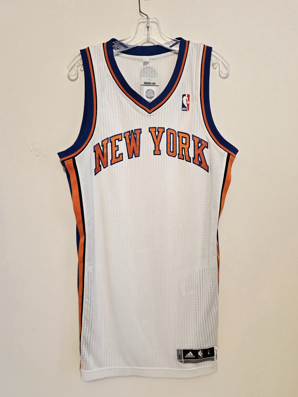 NBA New York White Blue Orange Basketball Jersey